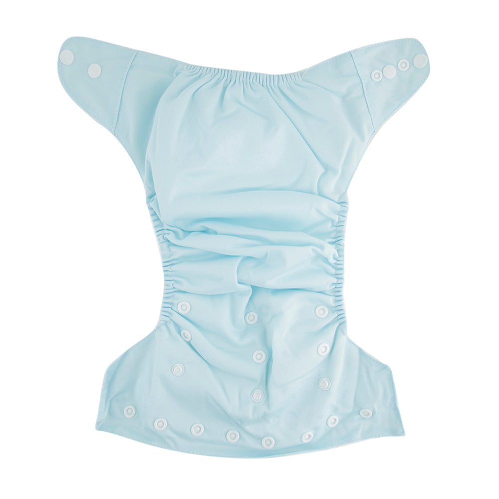 Plain Light Blue Adjustable & Washable Diaper
