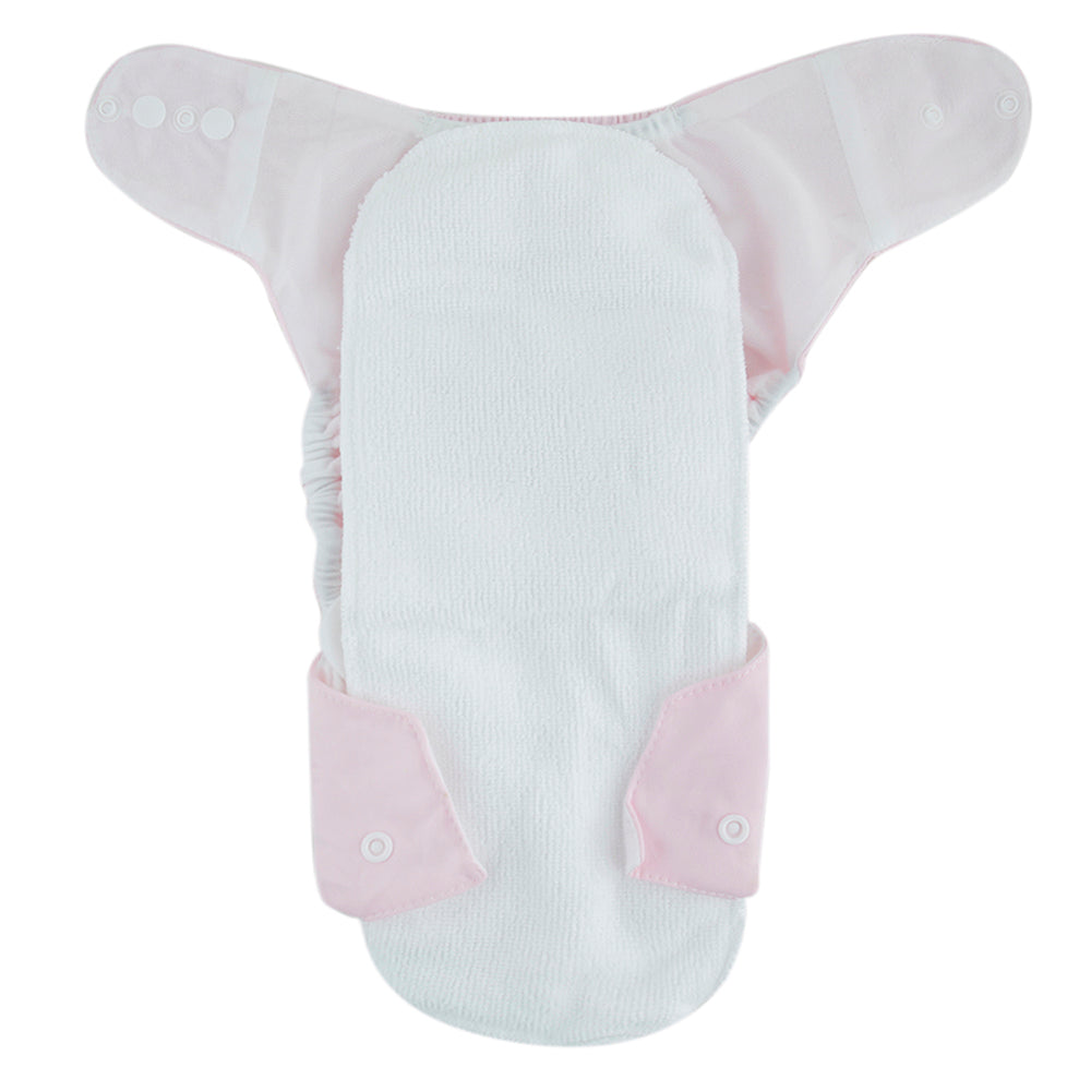 Plain Pink Adjustable & Washable Diaper - Baby Moo