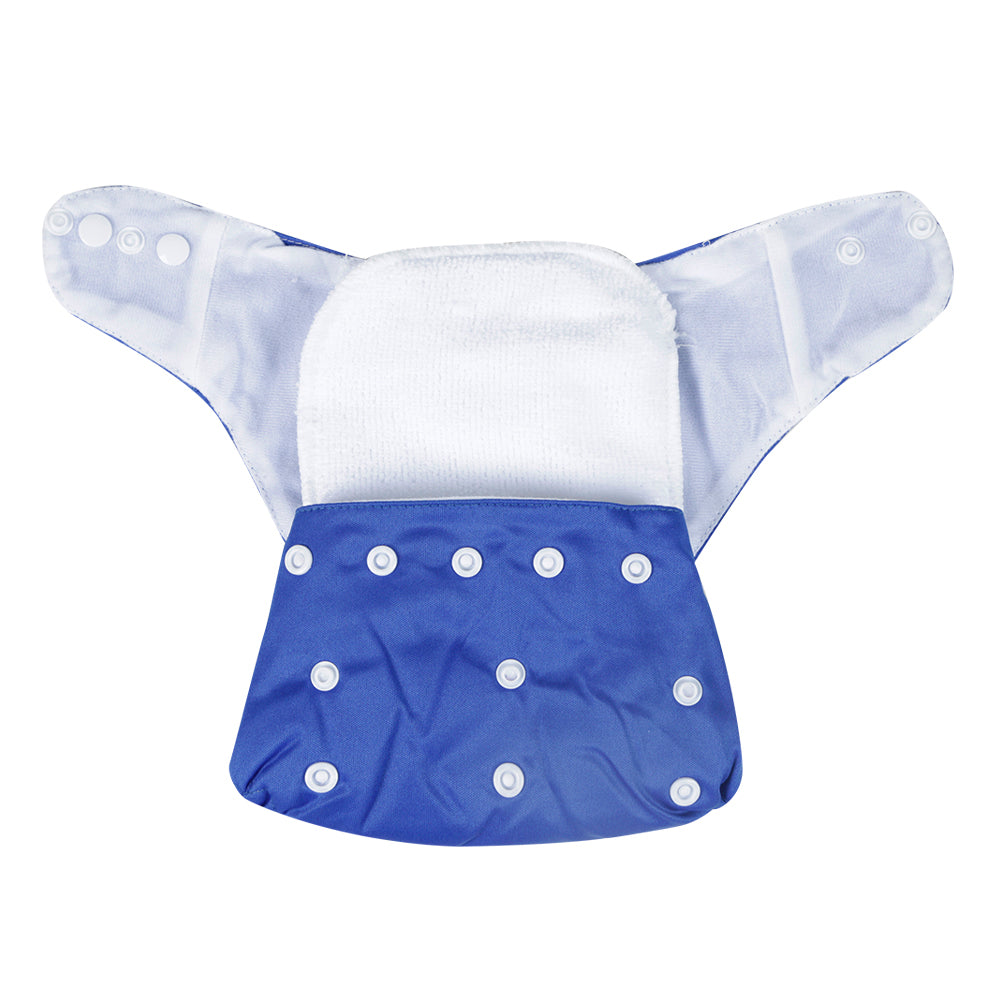Plain Blue Adjustable & Washable Diaper
