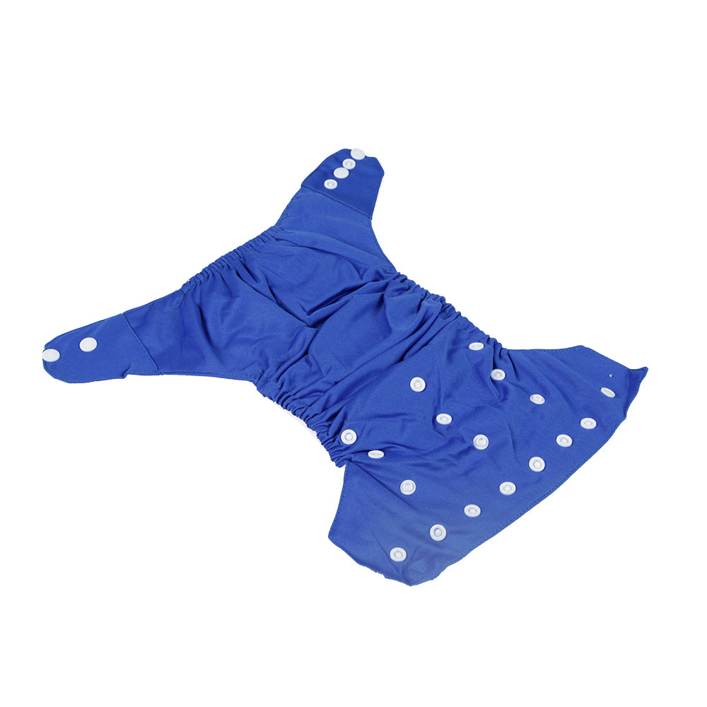 Plain Blue Adjustable & Washable Diaper