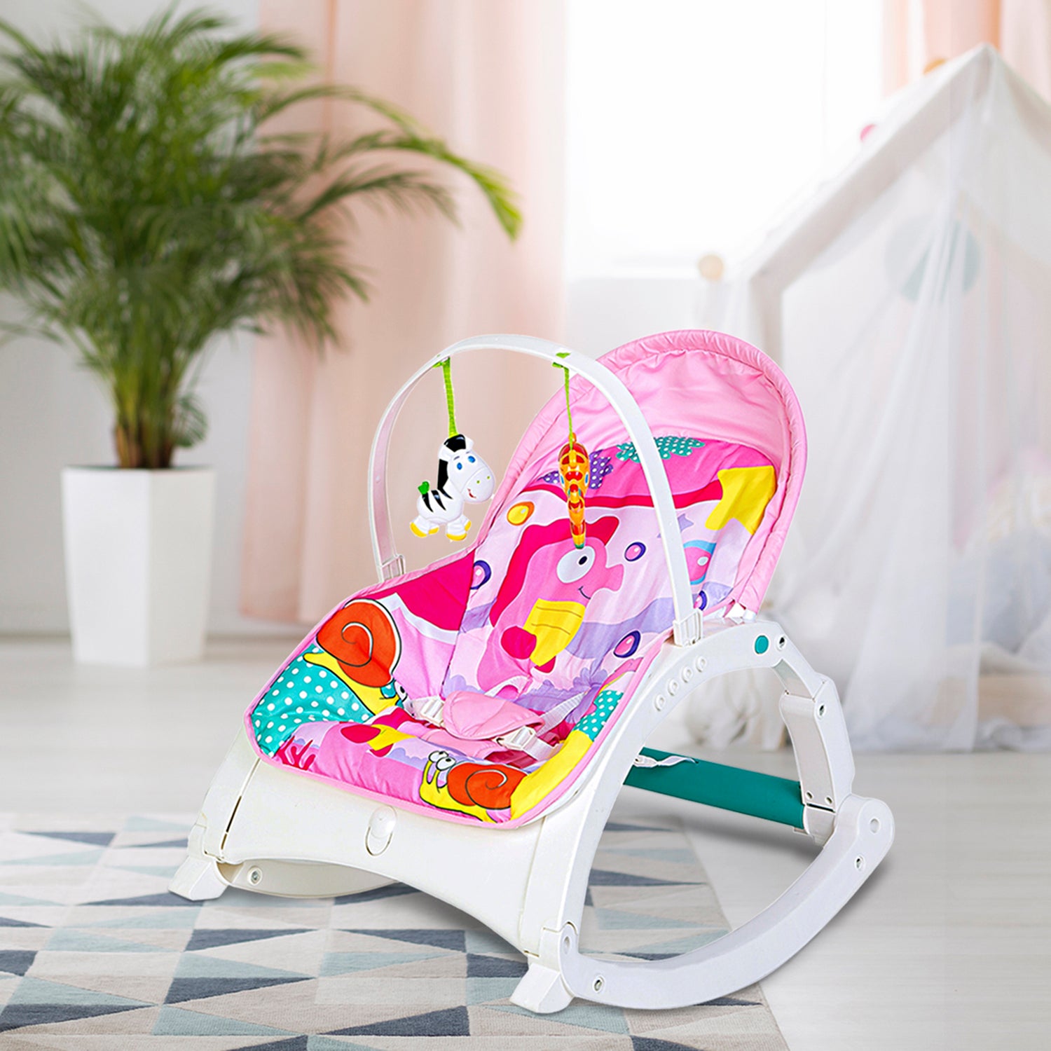 New Born To 18 Kg Baby Portable Rocker Pink
