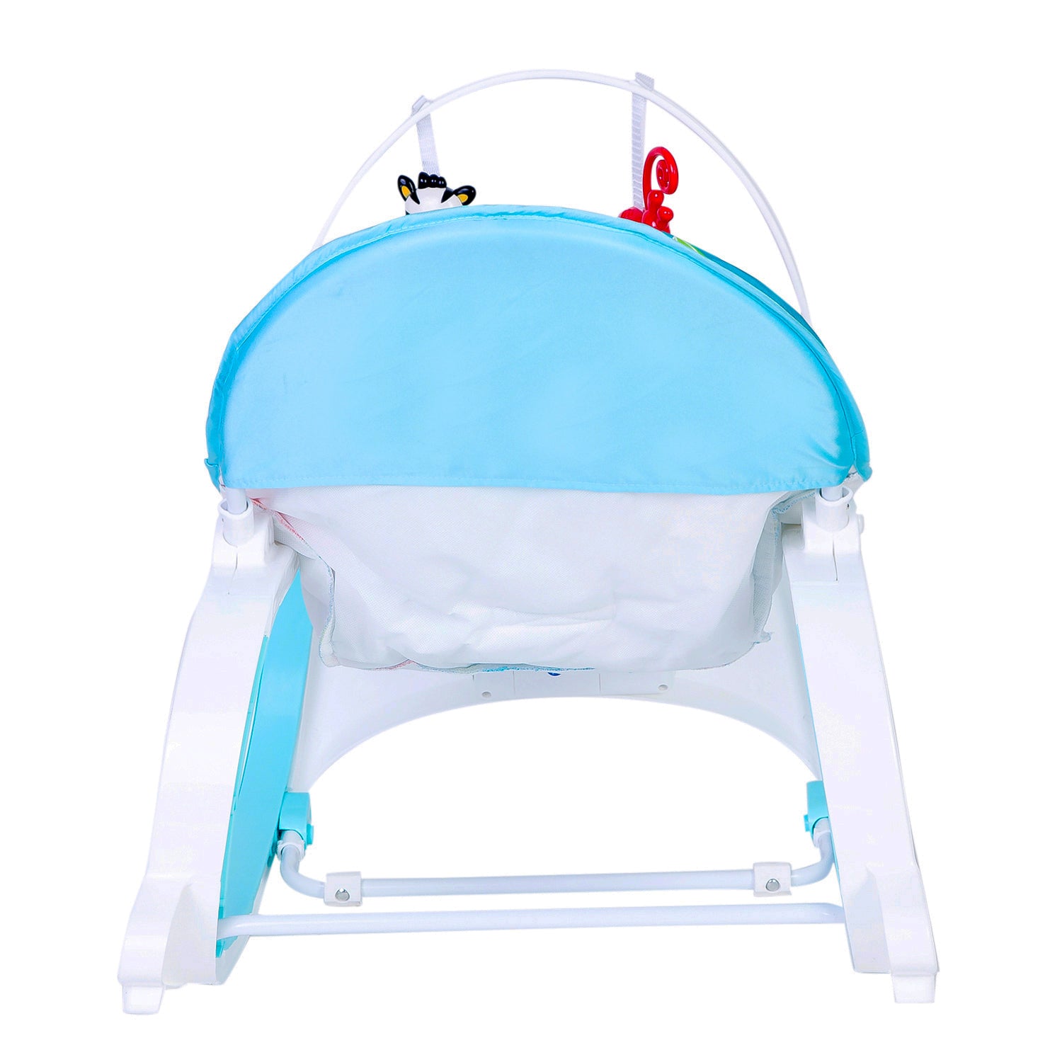 Infant To Toddler Polka Dots Happy Baby Bouncer With Hanging Toys Blue - Baby Moo