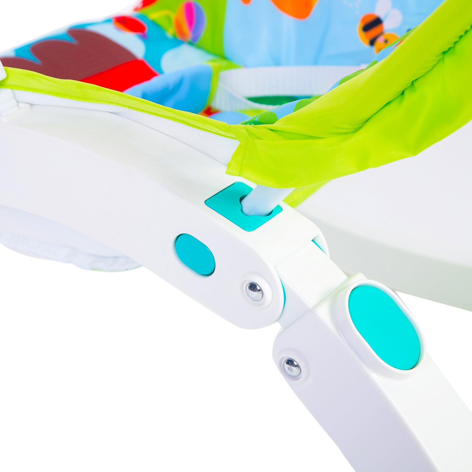 Newborn To Toddler Portable Bouncer With Hanging Toys Green - Baby Moo