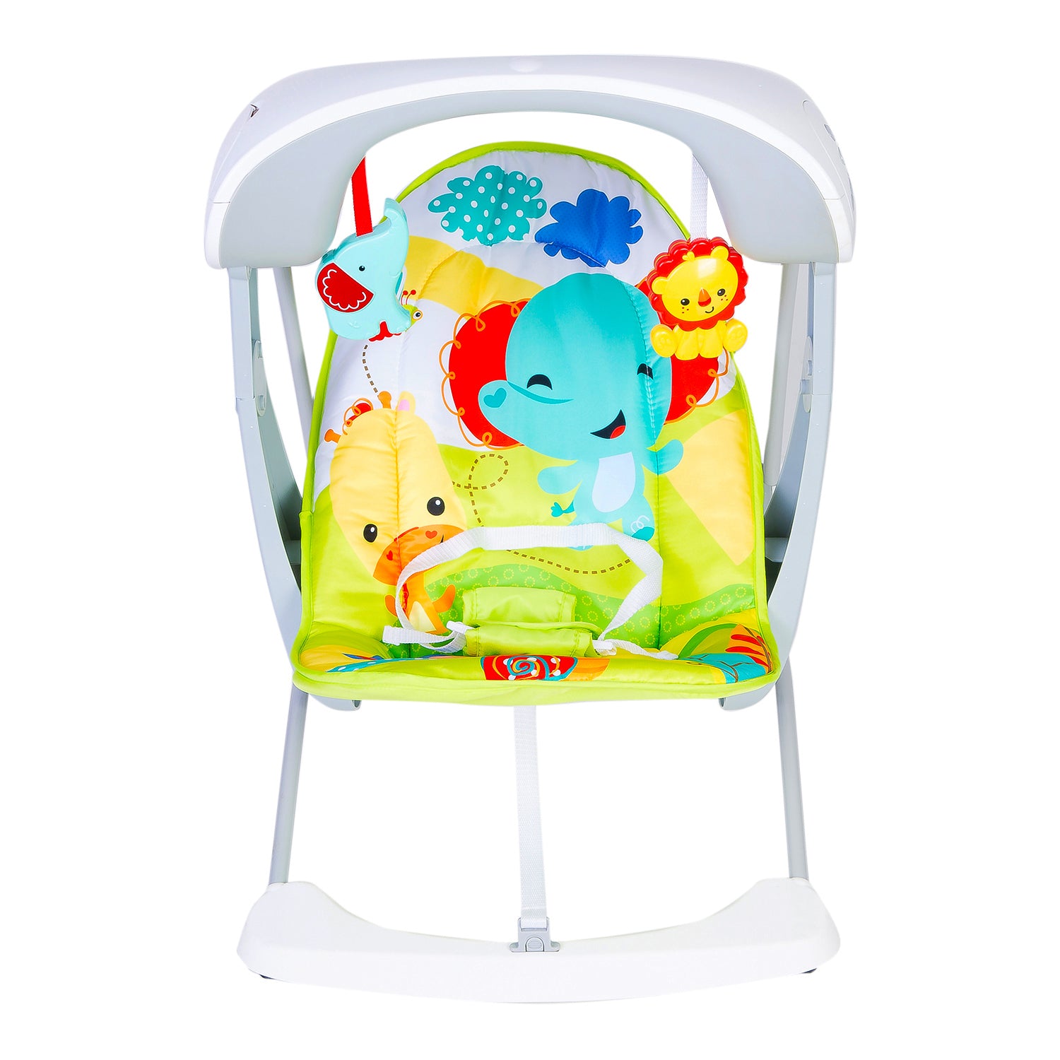 Bright Stars Foldable Musical Comfortable Swing Jungle Print Green - Baby Moo