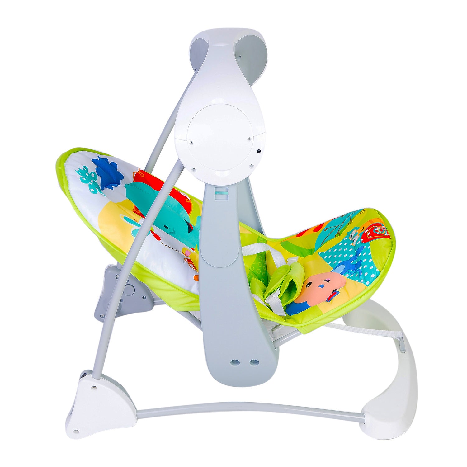 Bright Stars Foldable Musical Comfortable Swing Jungle Print Green - Baby Moo