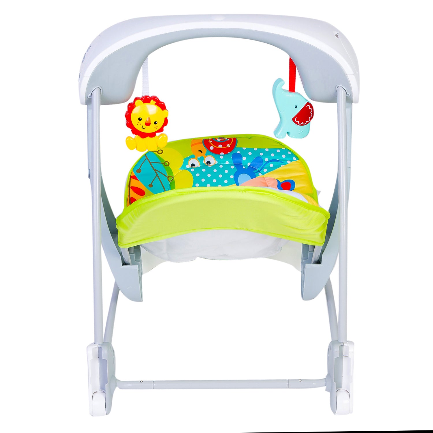 Bright Stars Foldable Musical Comfortable Swing Jungle Print Green - Baby Moo