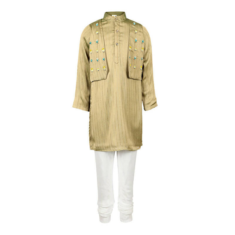 Rang Cotton Embroidered Kurta Pyjama Set - Green - Baby Moo