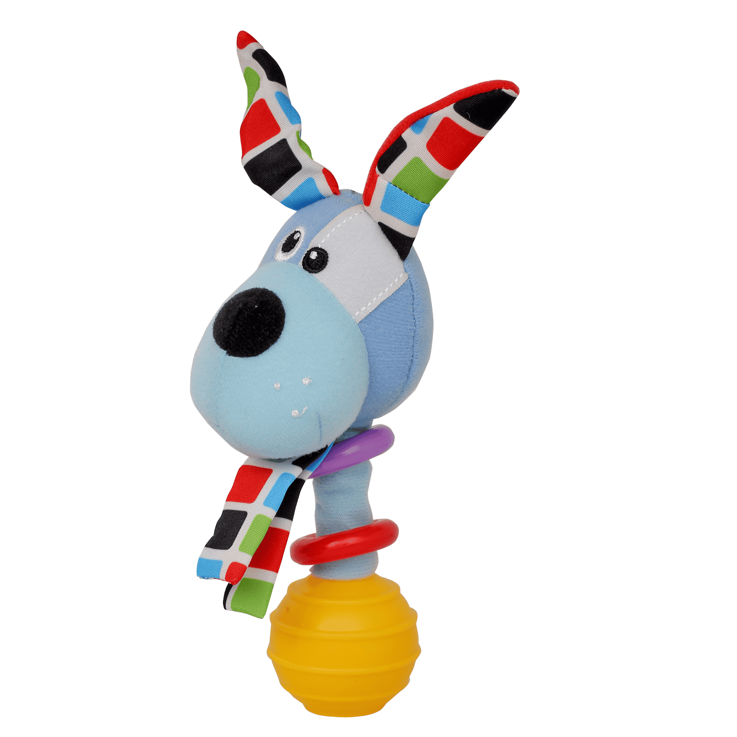 Dog Blue Handheld Rattle - Baby Moo