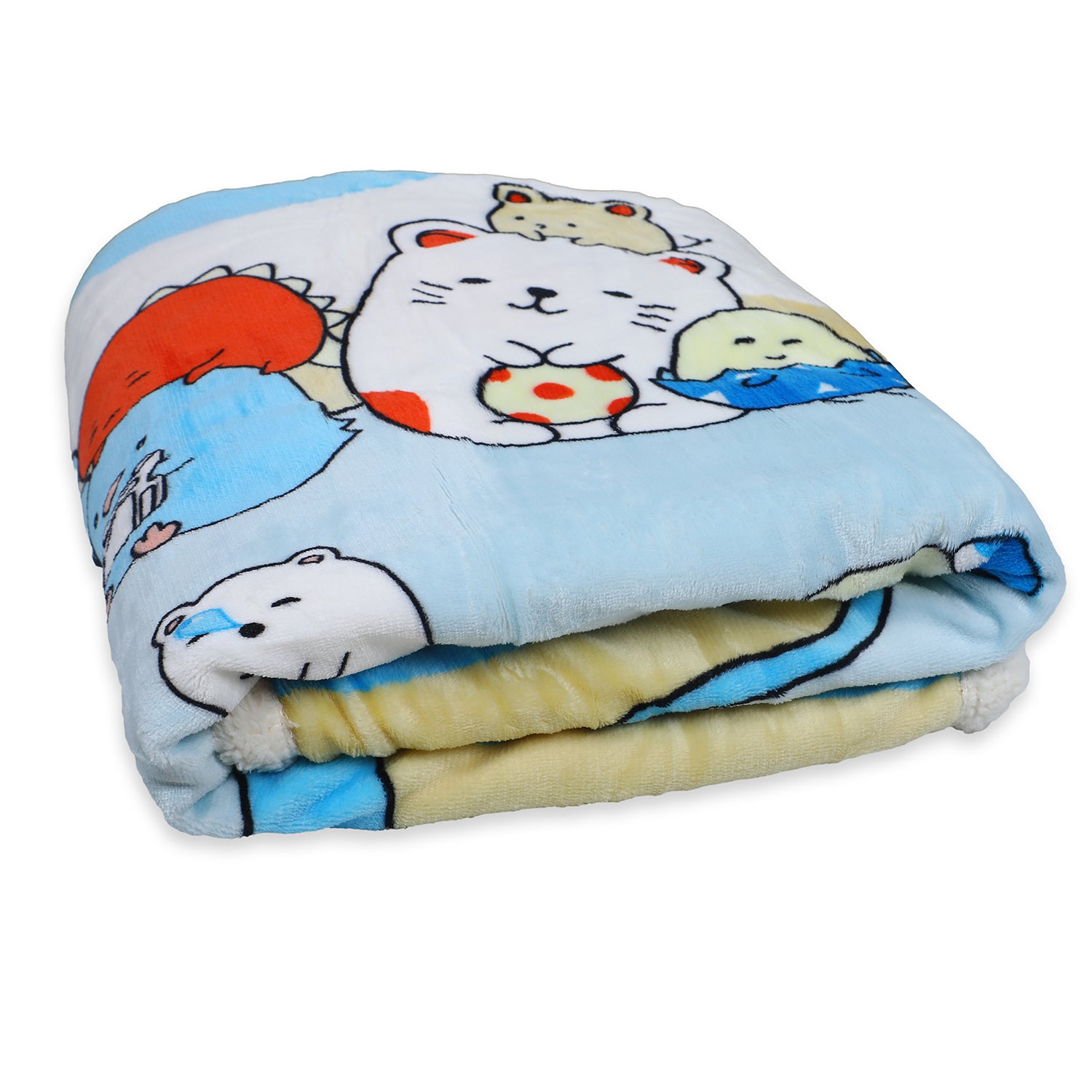 Baby Moo Dino Ride Super Soft Swaddling All Season Blanket - Blue - Baby Moo