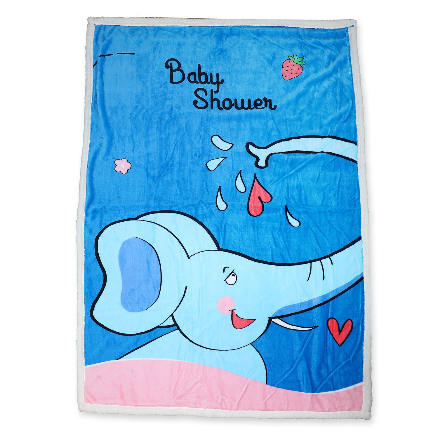 Baby Moo Elephant Shower Super Soft Swaddling All Season Blanket - Blue - Baby Moo