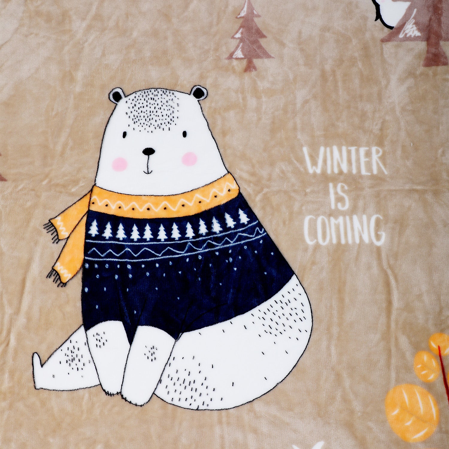 Baby Moo Winter Is Coming Super Soft Swaddling All Season Blanket - Brown - Baby Moo