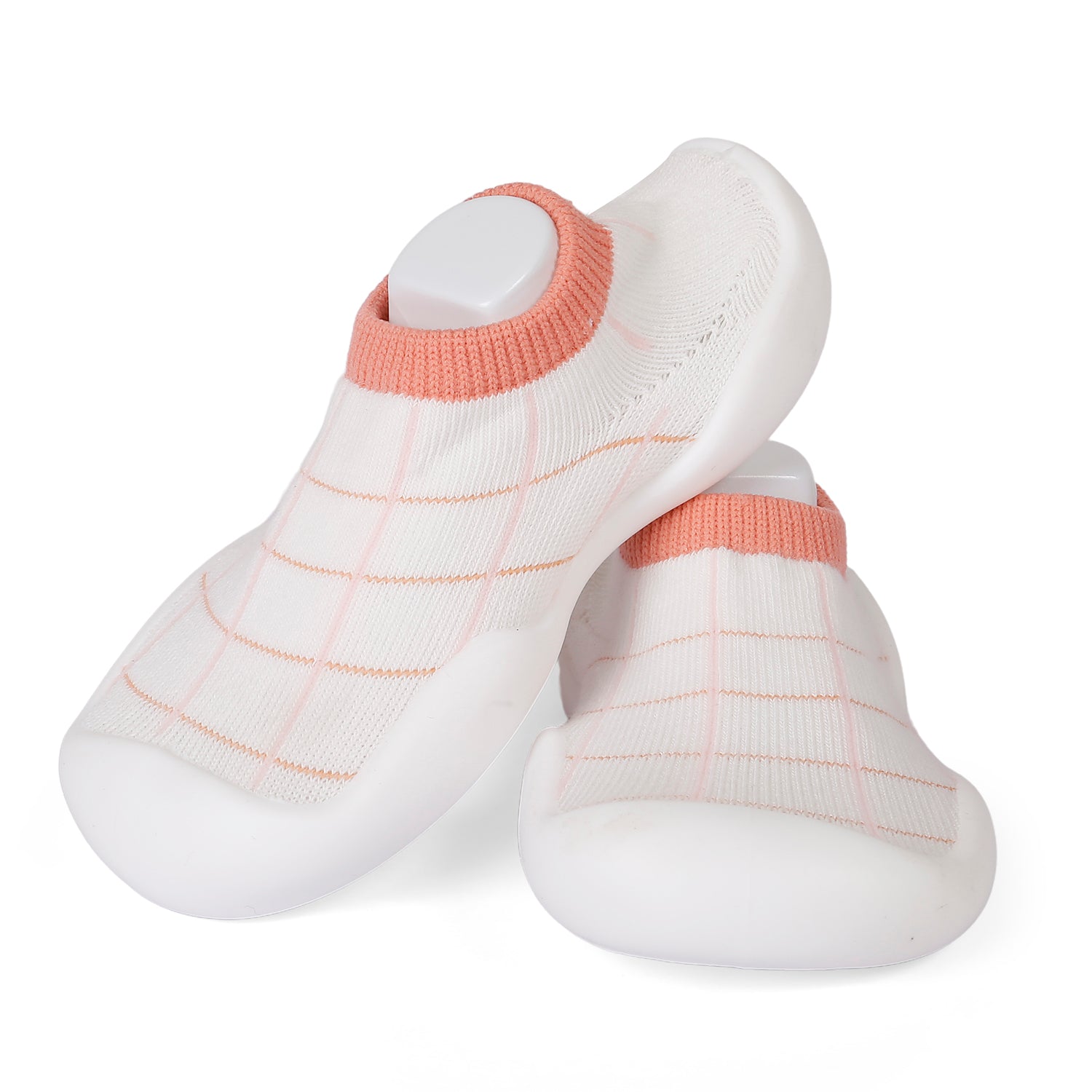 Slip-On Shoes Checked Peach - Baby Moo