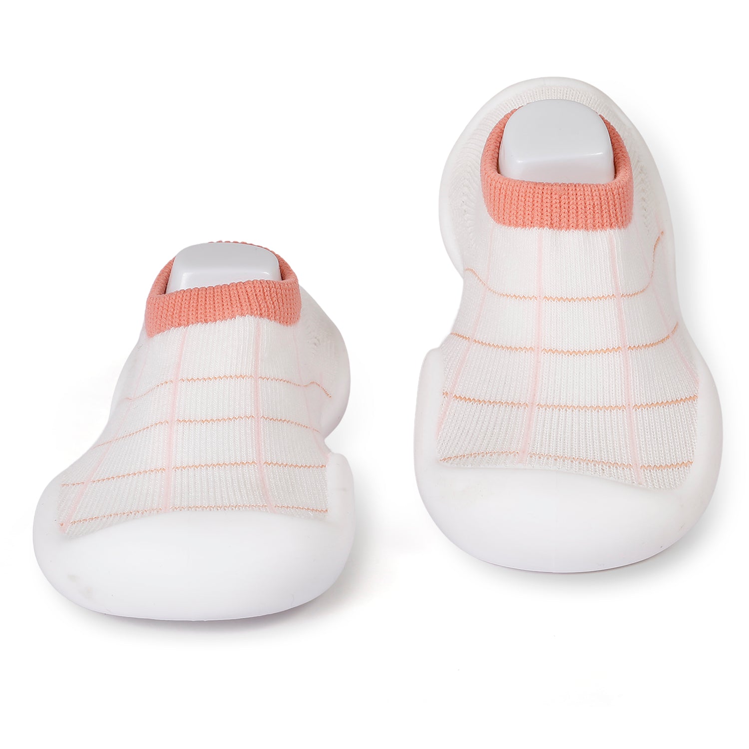 Slip-On Shoes Checked Peach - Baby Moo