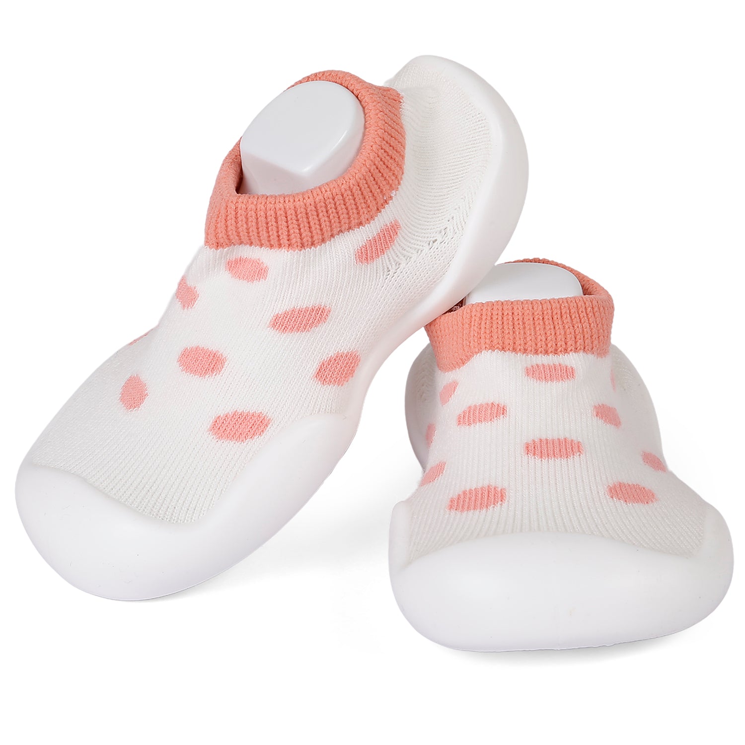 Slip-On Shoes Polka Dots Peach - Baby Moo