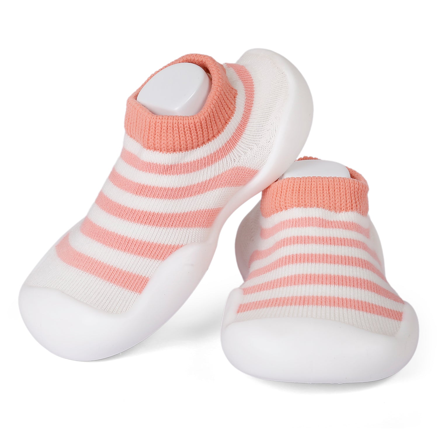 Slip-On Shoes Striped Peach - Baby Moo