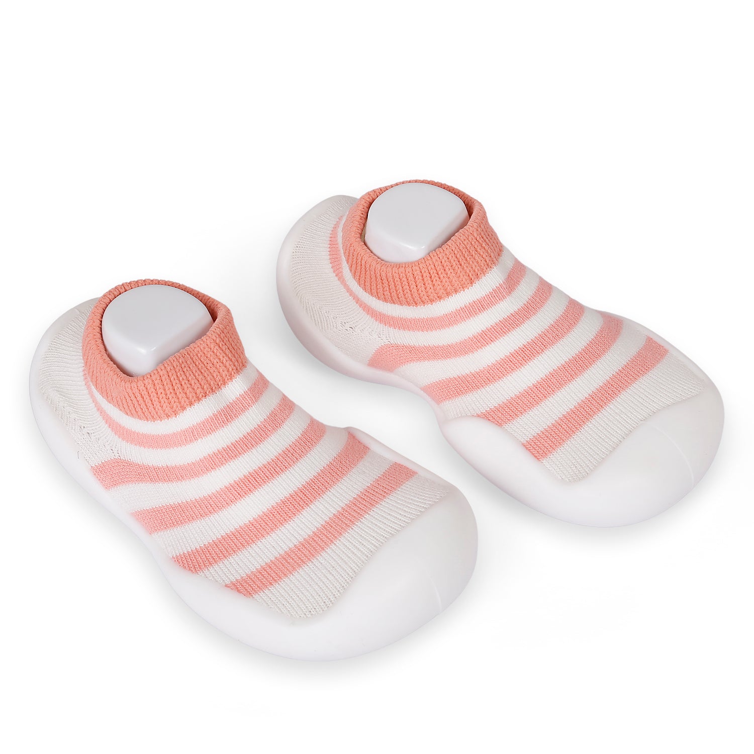 Slip-On Shoes Striped Peach - Baby Moo
