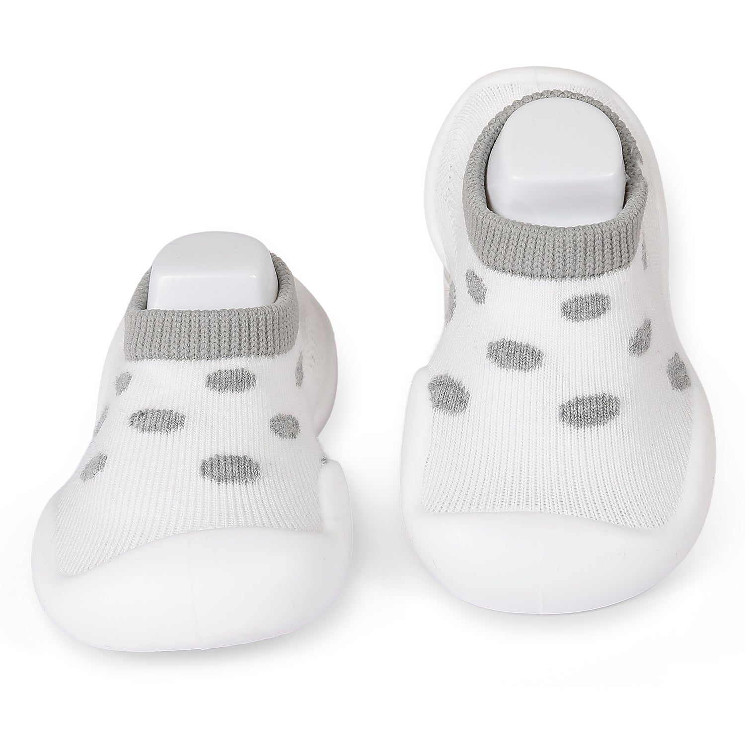 Slip-On Shoes Polka Dots Grey - Baby Moo