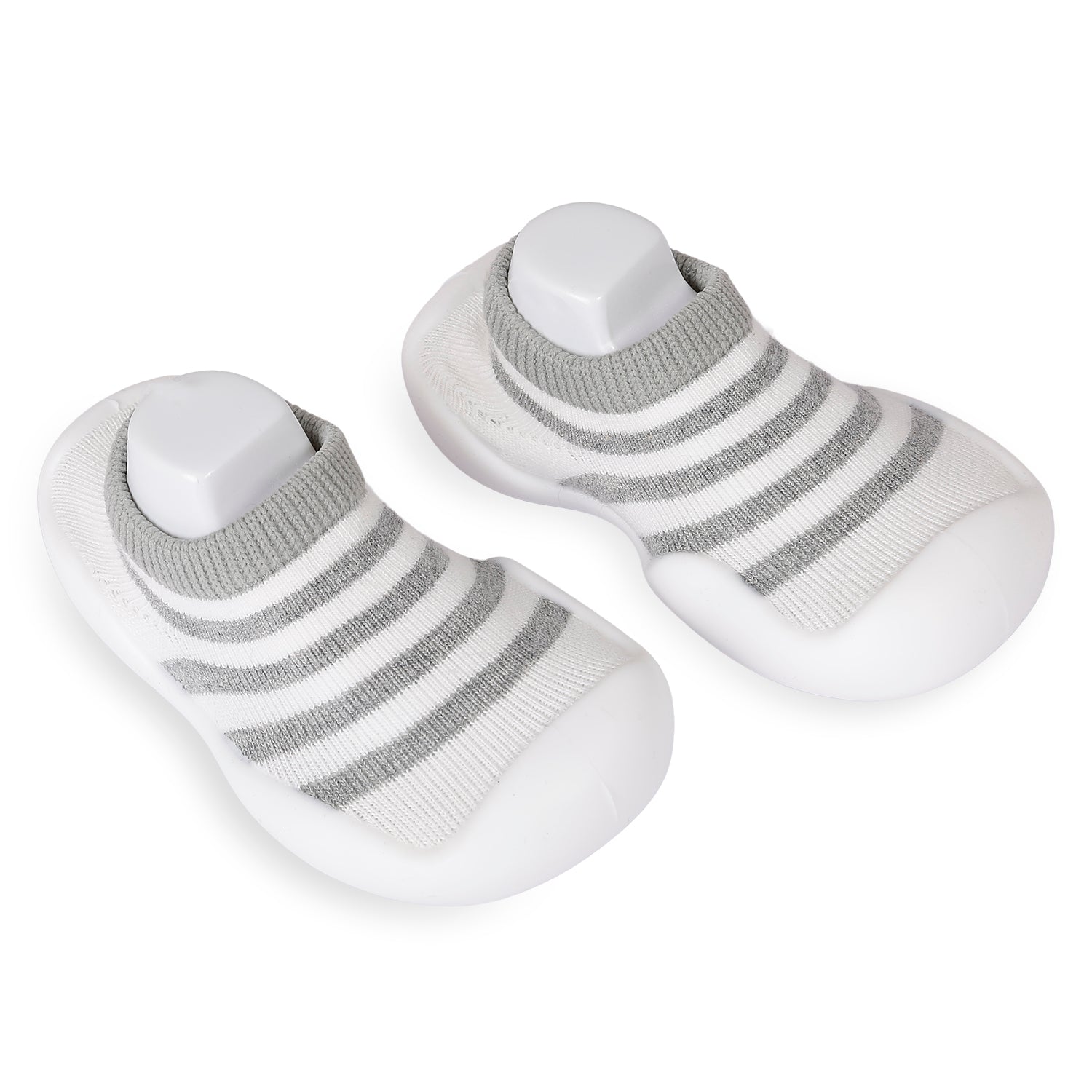 Slip-On Shoes Striped Grey - Baby Moo