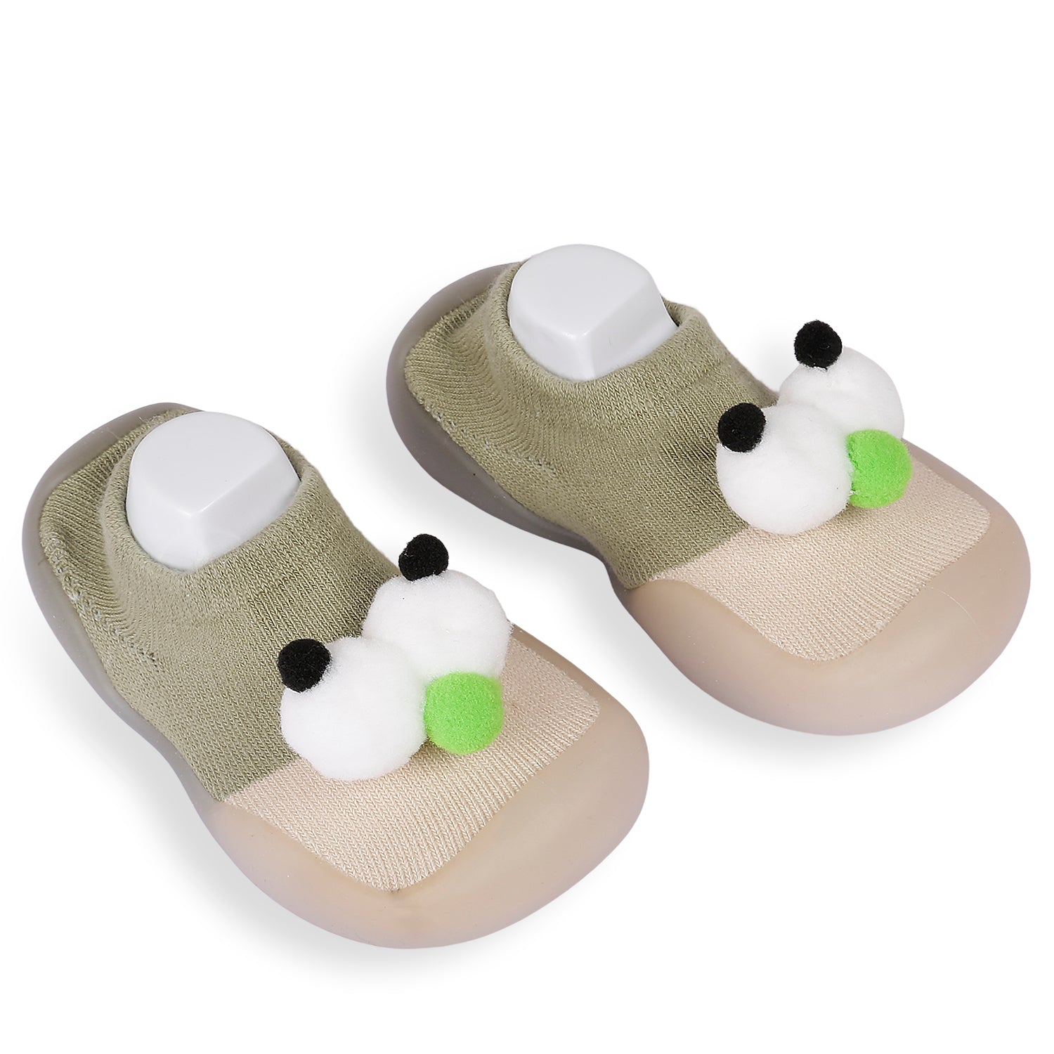 Slip-On Shoes 3D Eyes Green - Baby Moo
