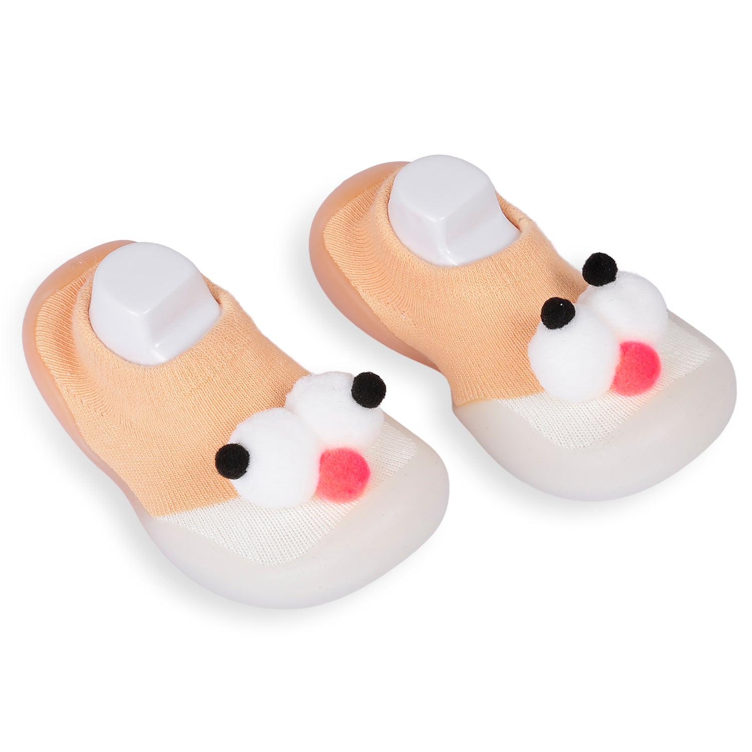 Slip-On Shoes 3D Eyes Peach - Baby Moo