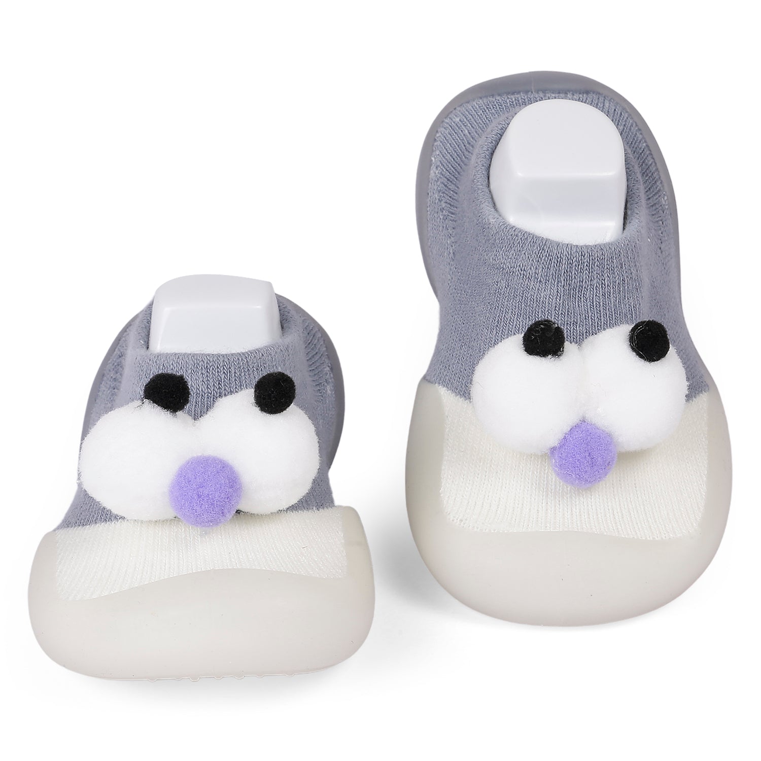 Slip-On Shoes 3D Eyes Grey - Baby Moo