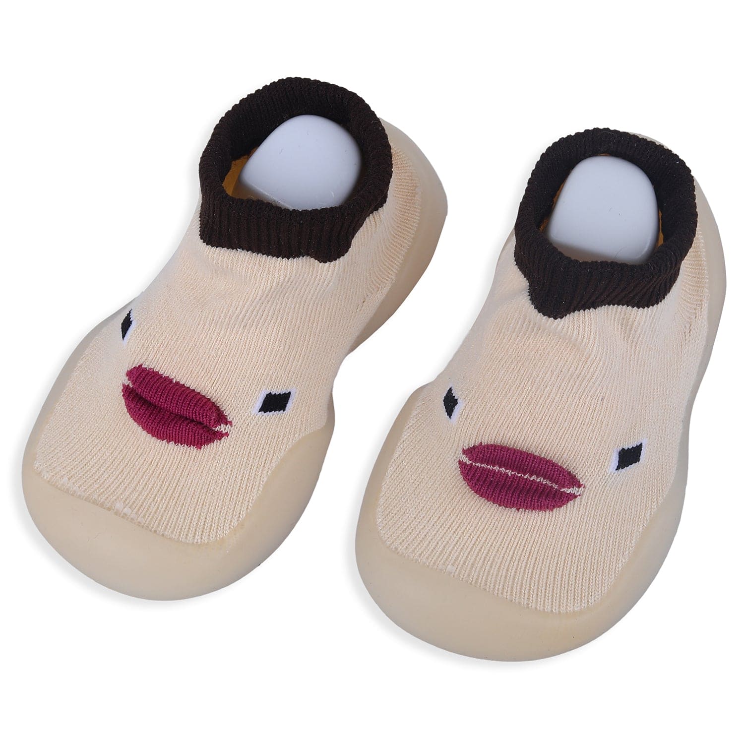 Slip on slippers with rubber online soles