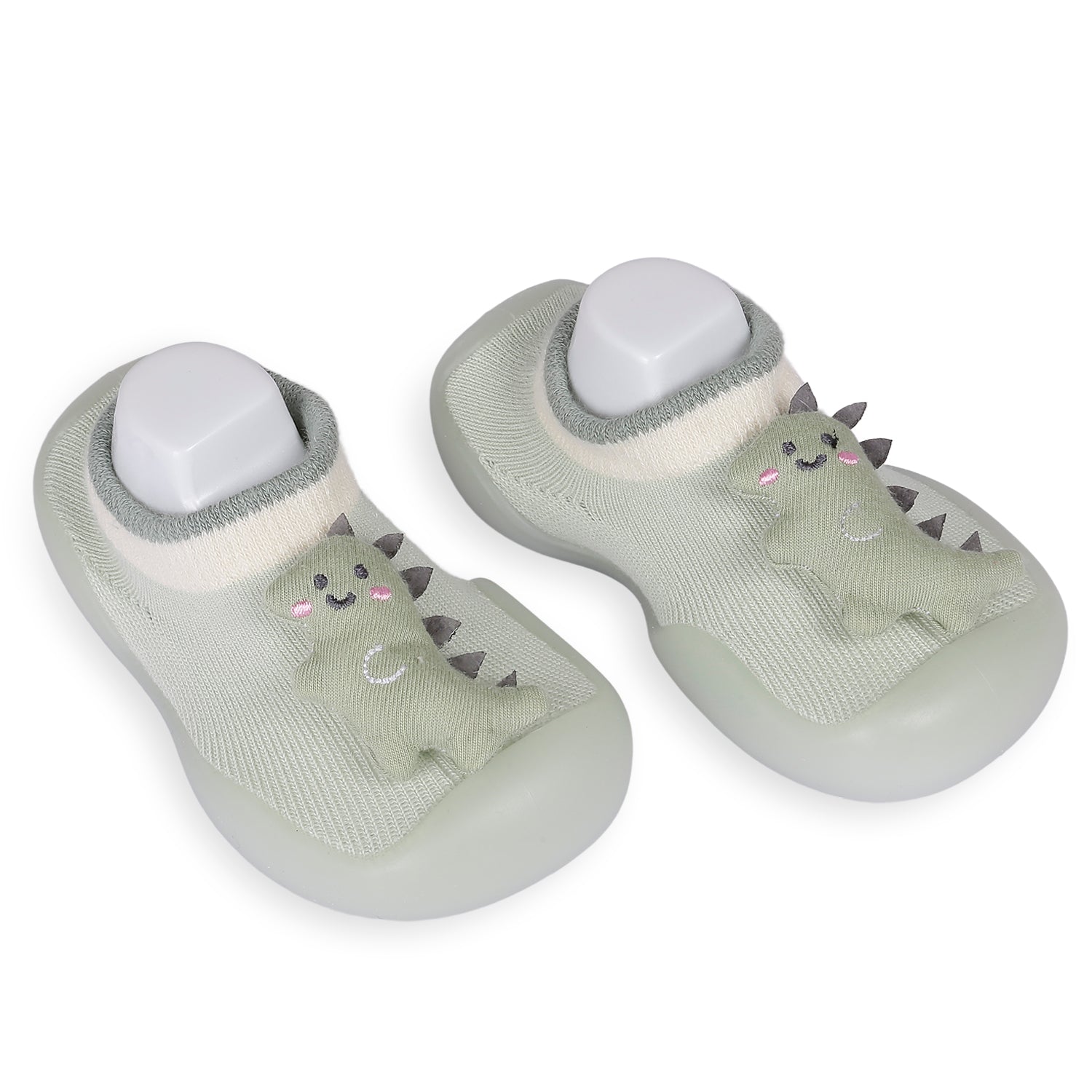 Slip-On Shoes 3D Dinosaur Green - Baby Moo