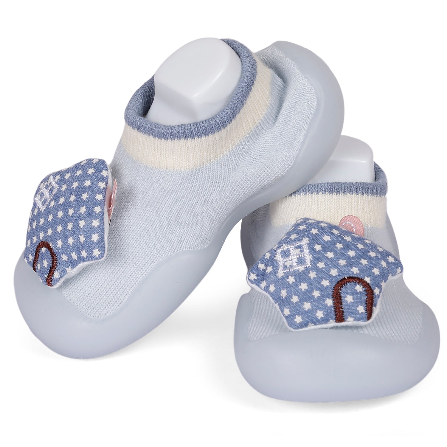Slip-On Shoes 3D Happy Home Blue