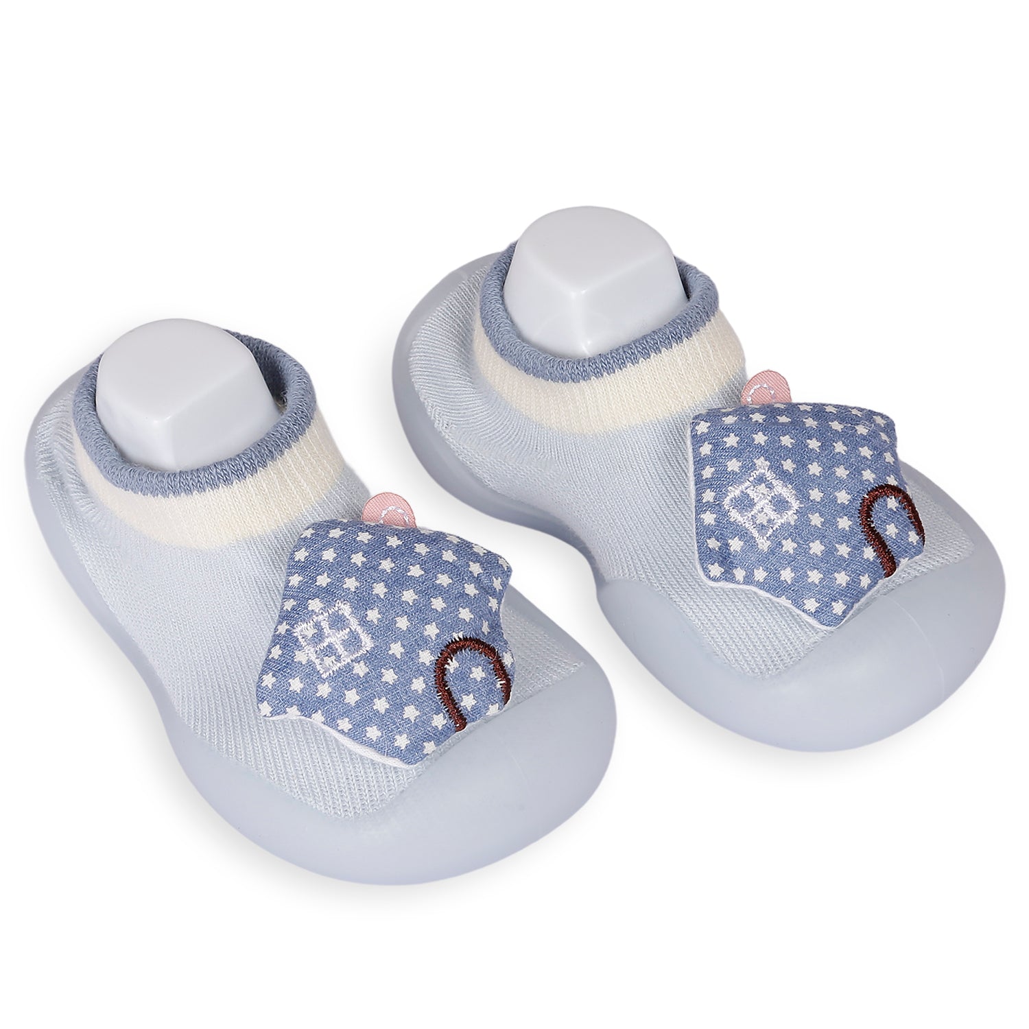 Slip-On Shoes 3D Happy Home Blue