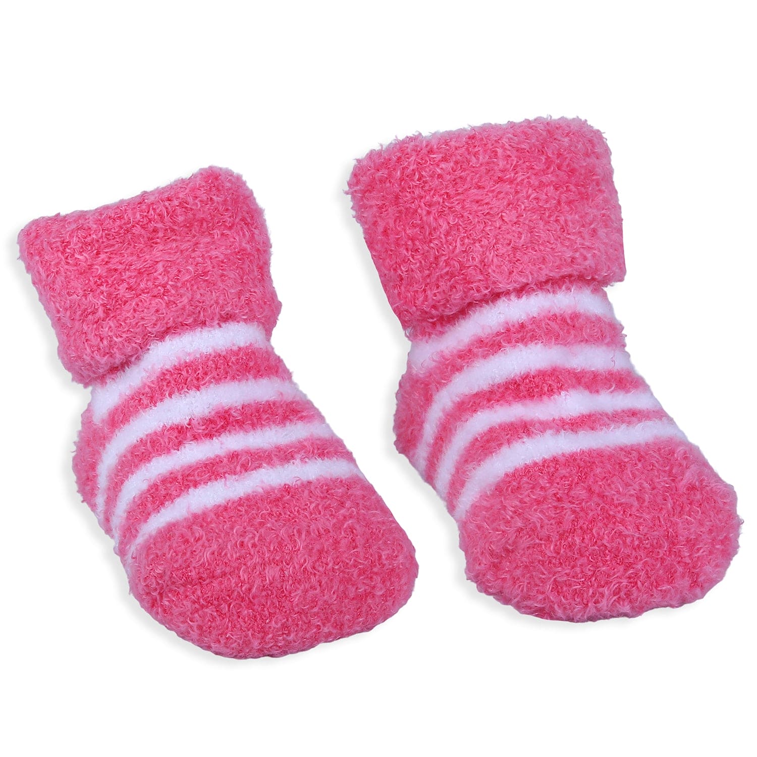 Baby Moo Floral Stripes Newborn Breathable Infant Cotton Socks - Pink - Baby Moo