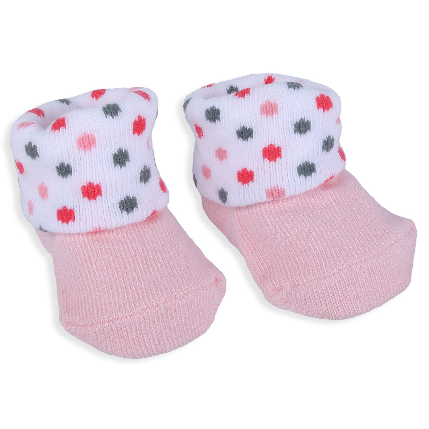 Baby Moo Bunny Polka Dotted Newborn Breathable Infant Cotton Socks - Pink - Baby Moo