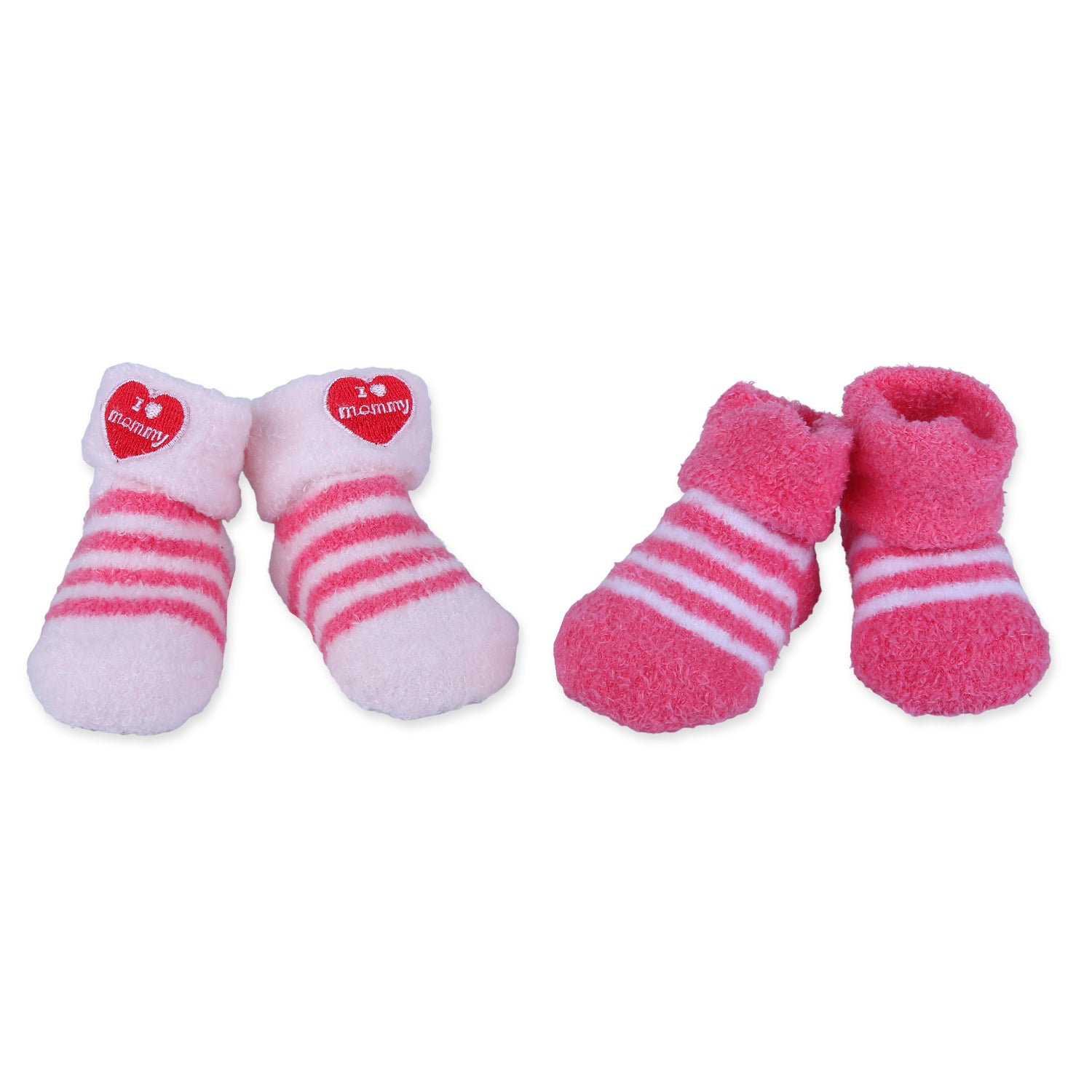 Baby Moo I Love Mummy Newborn Breathable Infant Cotton Socks - Pink