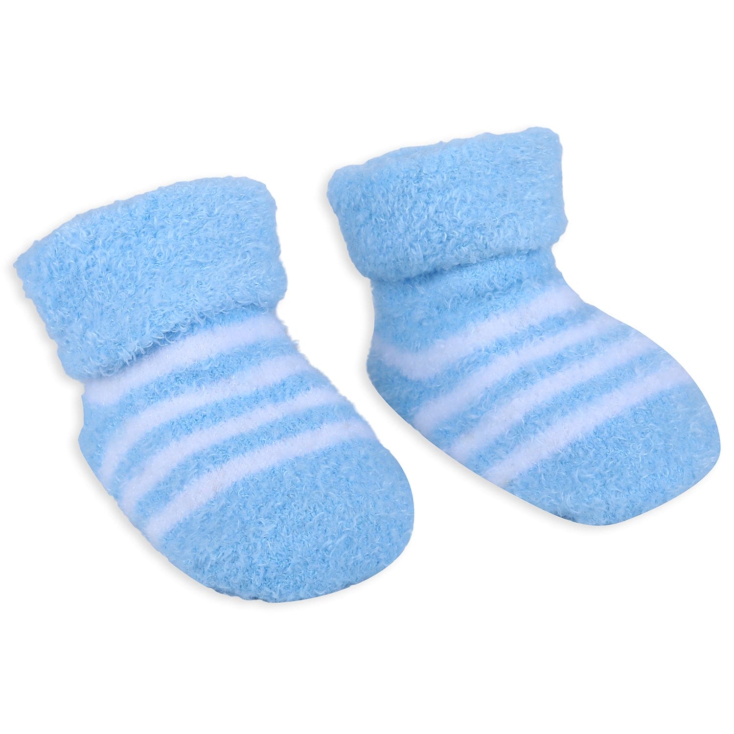 Baby Moo Bunny Stripes Newborn Breathable Infant Cotton Socks - Blue - Baby Moo