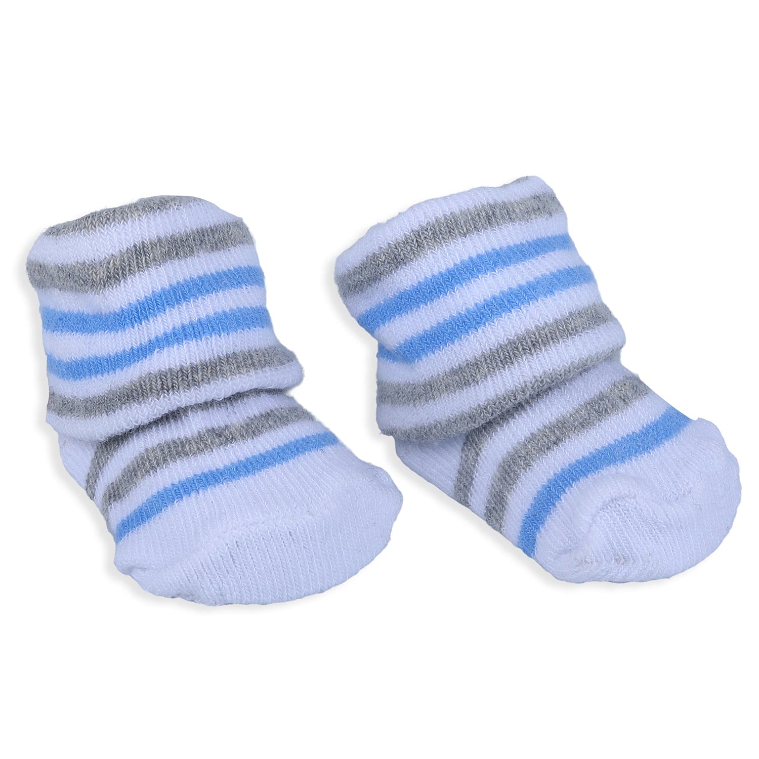 Baby Moo Truck And Stripes Newborn Breathable Infant Cotton Socks - Grey - Baby Moo