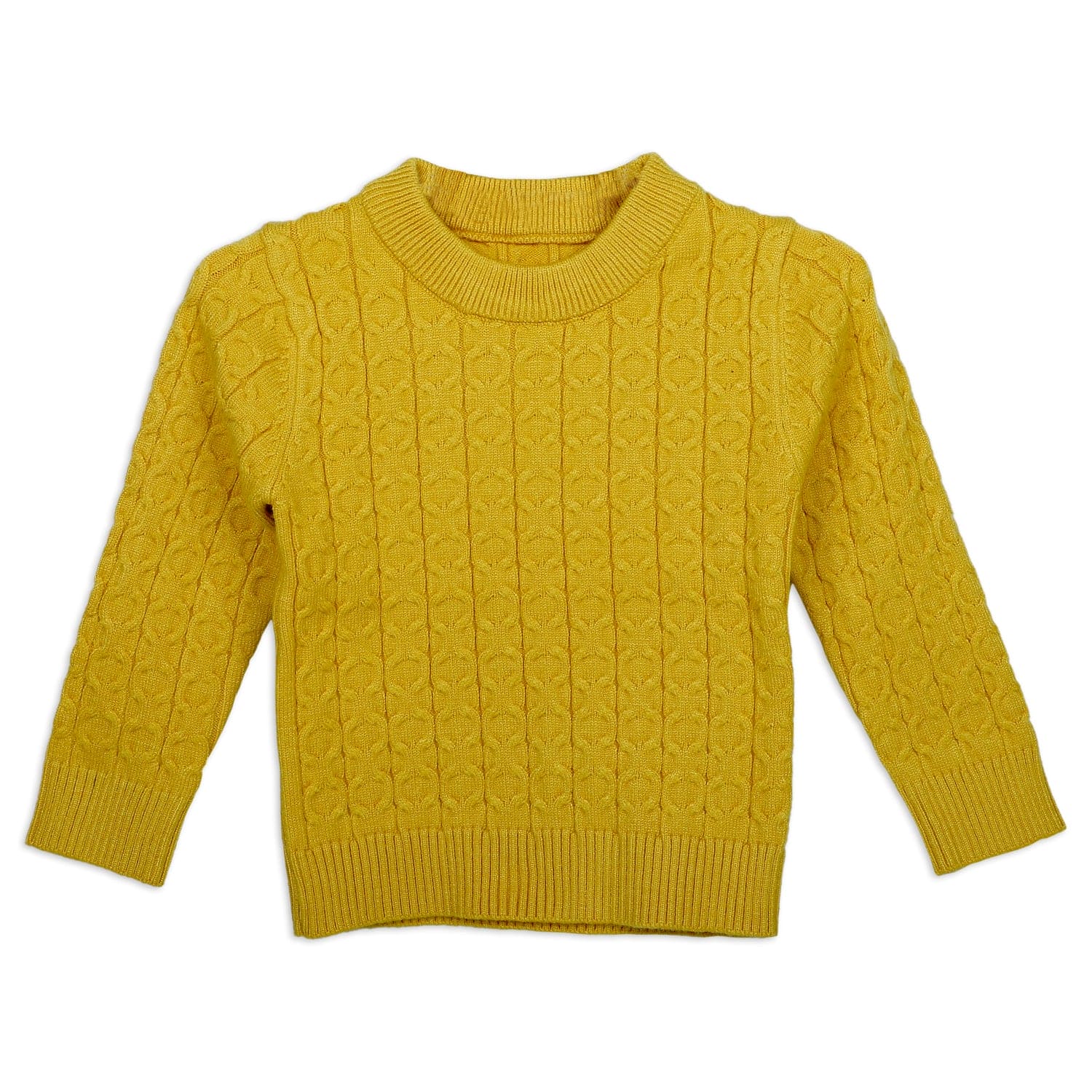 Mustard cable 2024 knit sweater