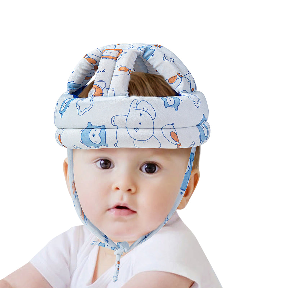 I Love Animals Blue Cushioned Safety Helmet - Baby Moo