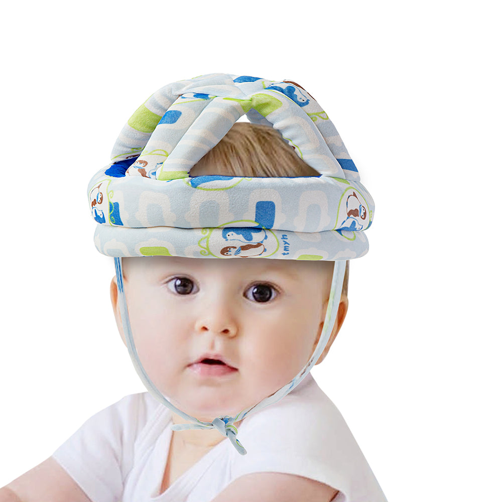 Penguin Blue Cushioned Safety Helmet - Baby Moo