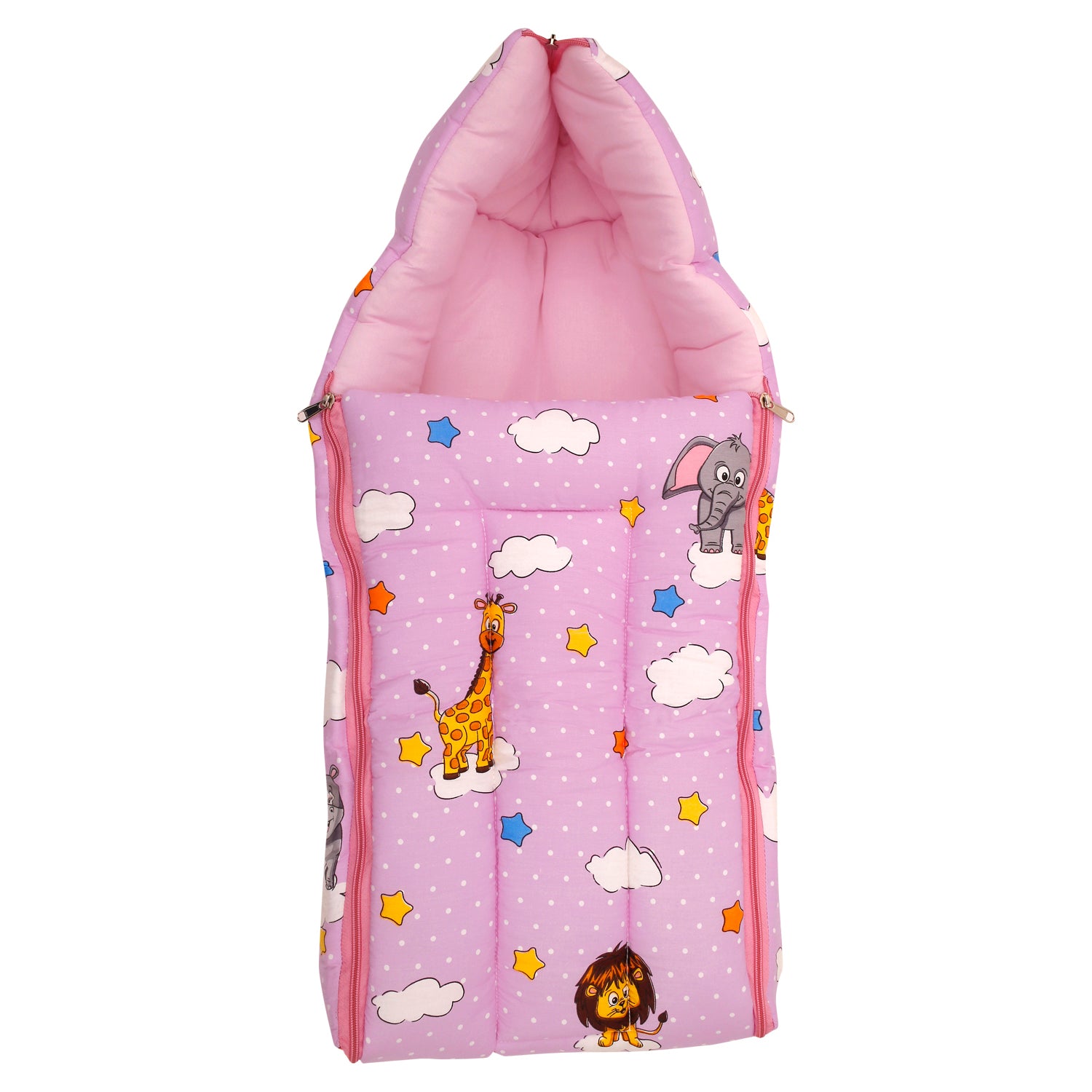 Sleeping Bag Flying Animals Pink - Baby Moo