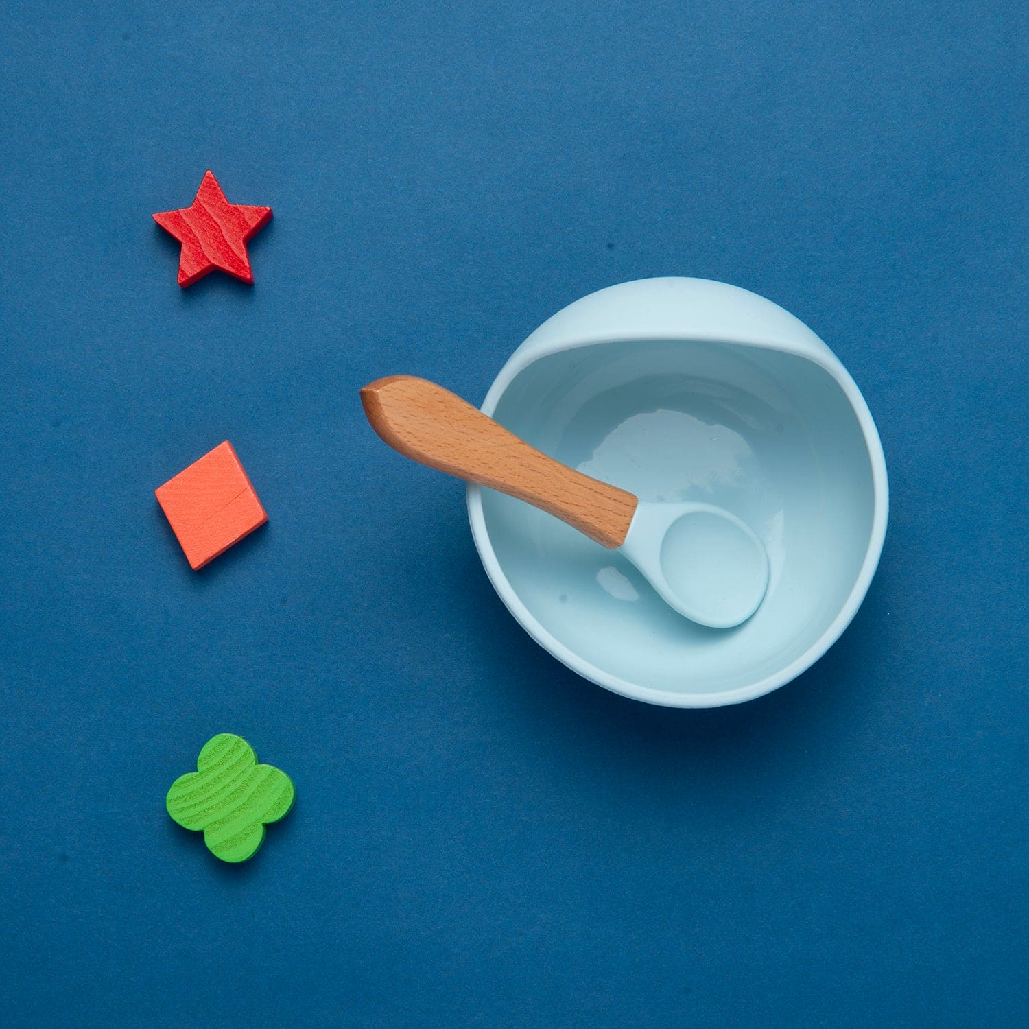 Mint Green Silicon Bowl And Spoon Set - Baby Moo