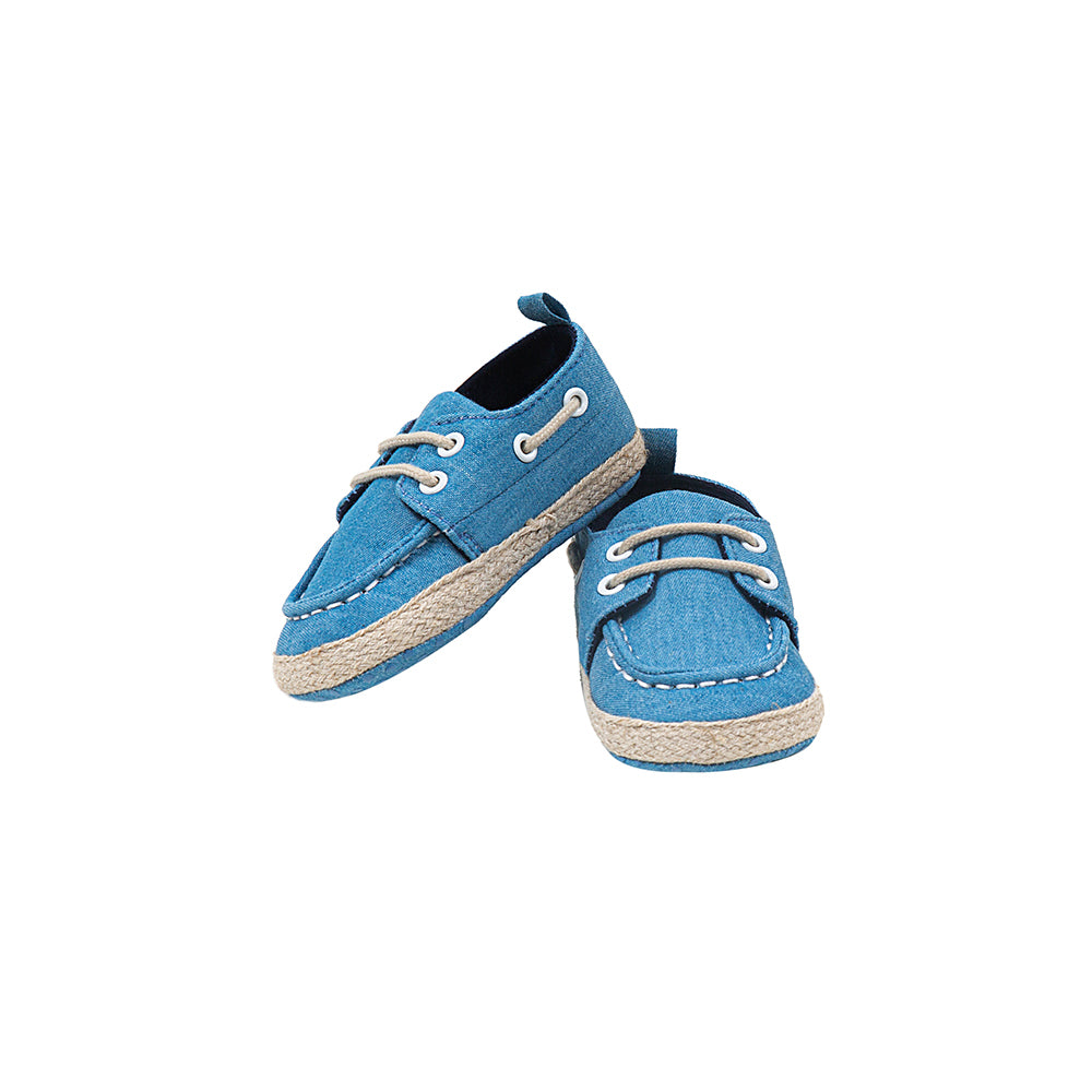Formal Blue Baby Boat Shoes - Baby Moo