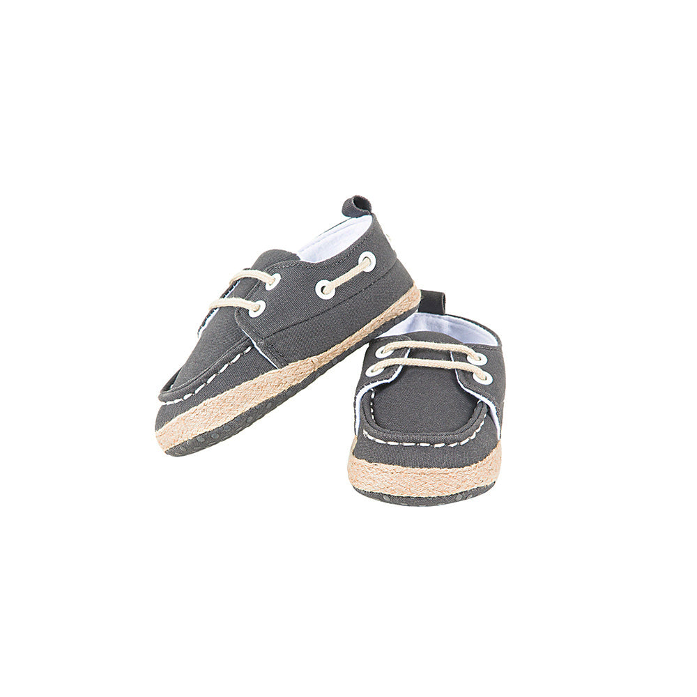 Formal Grey Baby Boat Shoes - Baby Moo