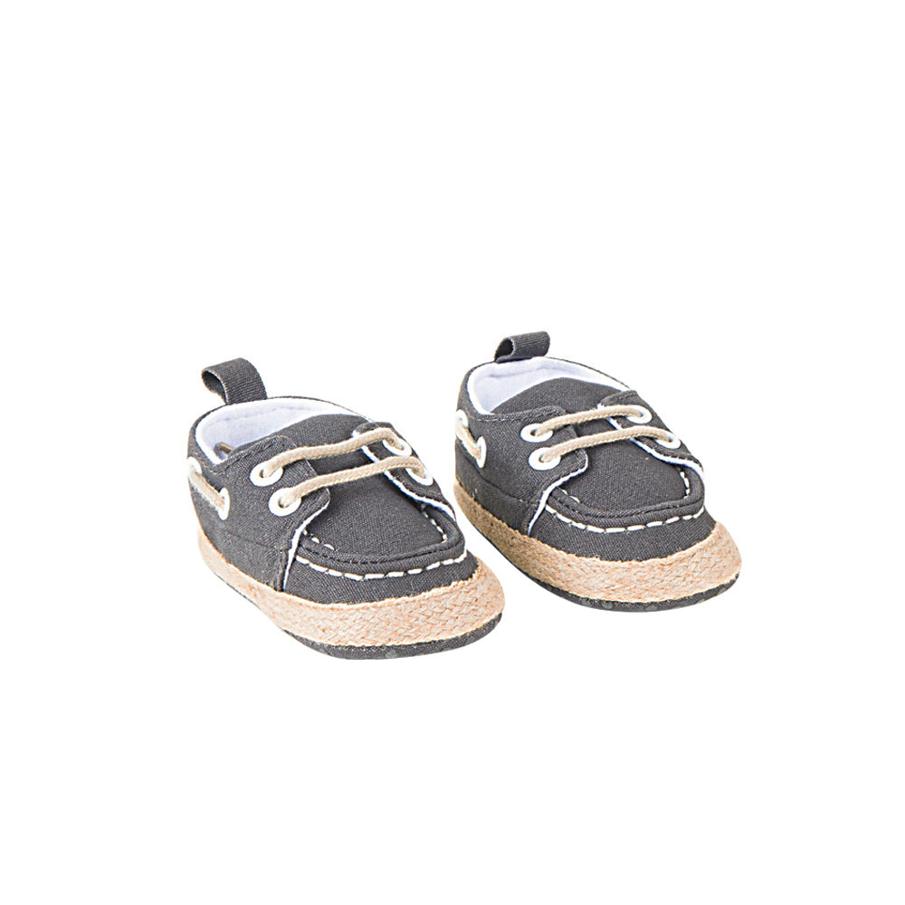 Formal Grey Baby Boat Shoes - Baby Moo