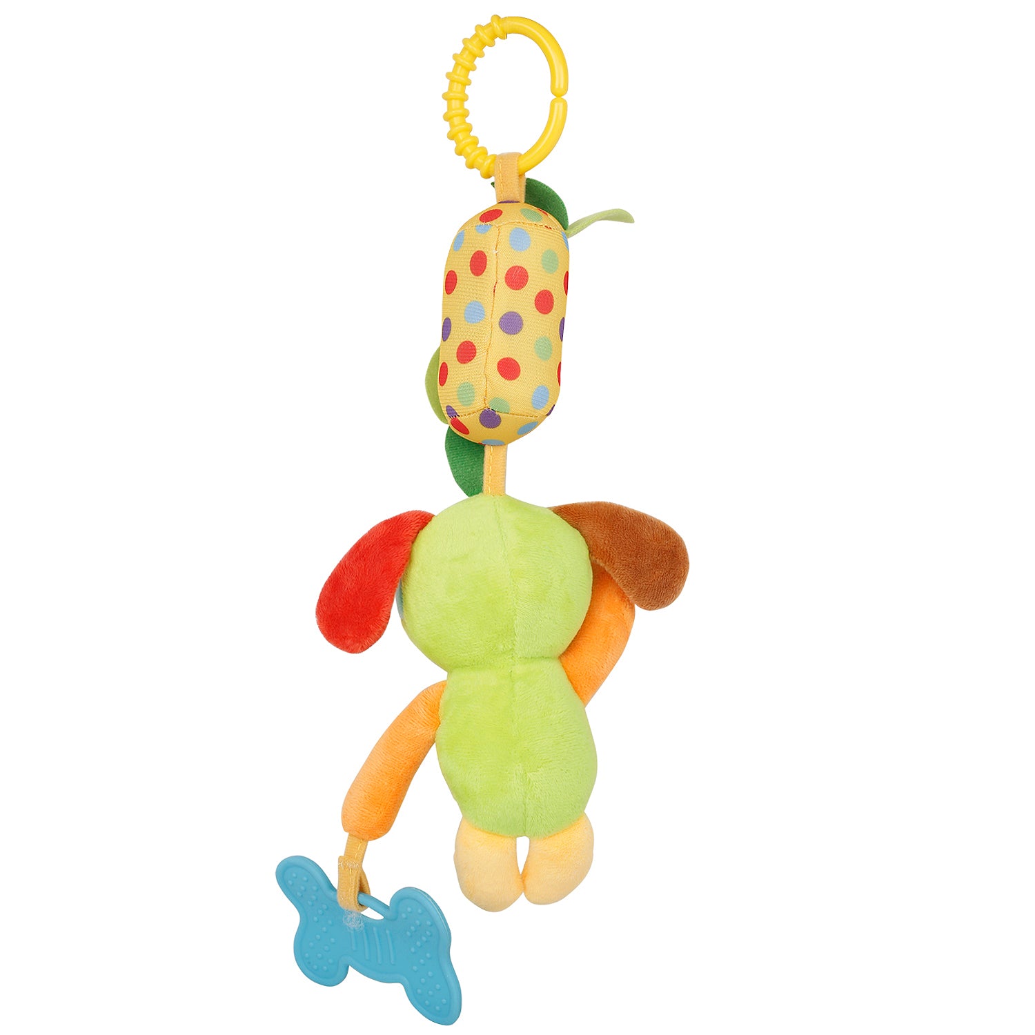 Dog Green And Multicolour Hanging Toy / Wind Chime With Teether