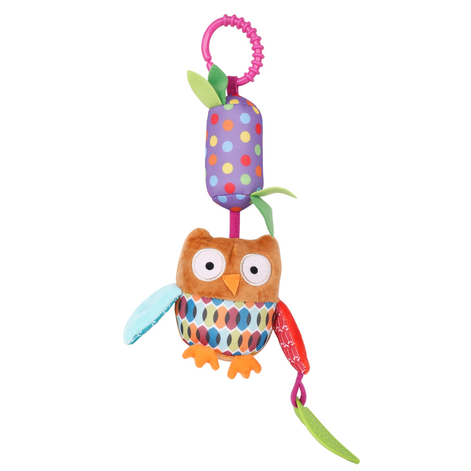 Owl Multicolour Hanging Toy / Wind Chime With Teether