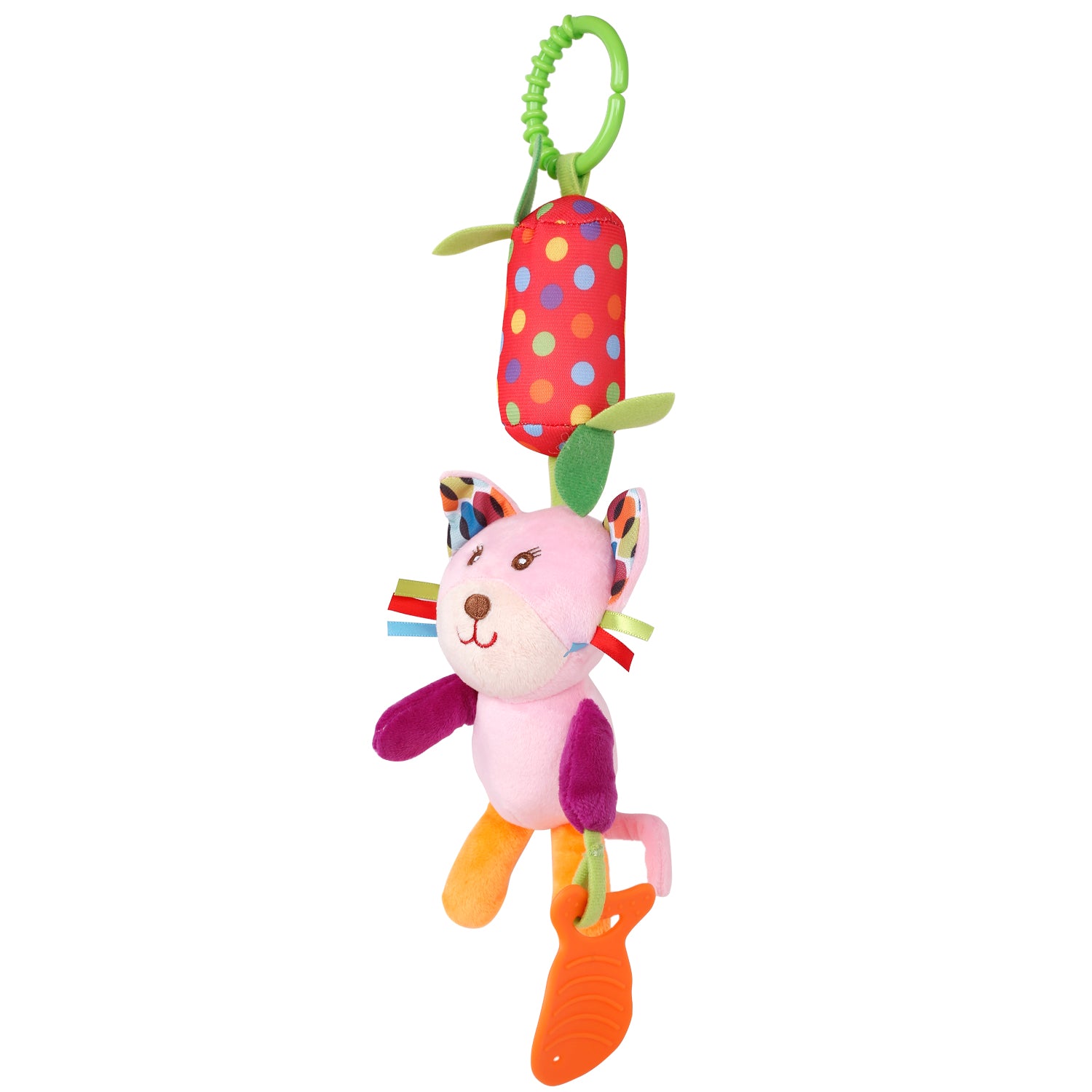 Rabbit Purple And Multicolour Hanging Toy / Wind Chime With Teether - Baby Moo