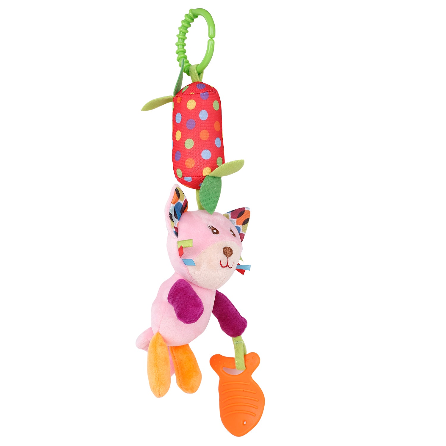 Rabbit Purple And Multicolour Hanging Toy / Wind Chime With Teether - Baby Moo