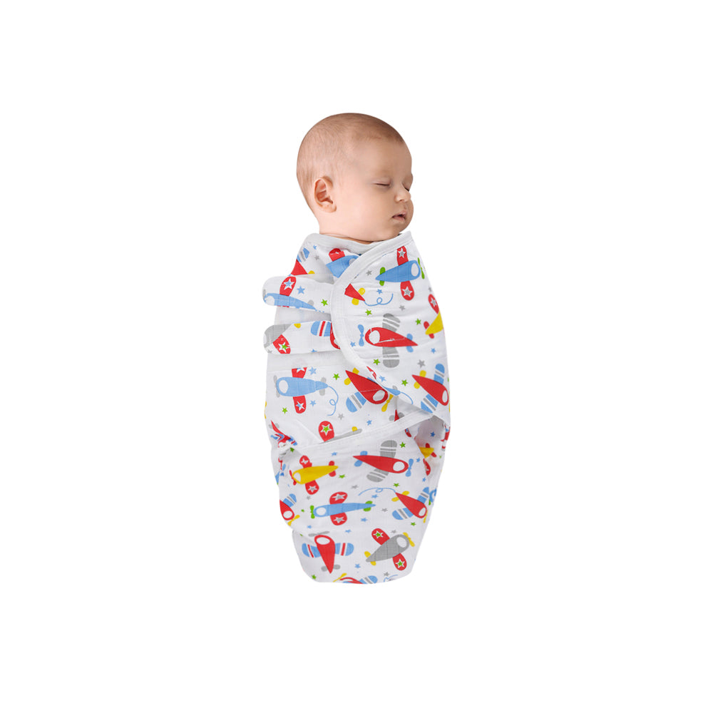 Planes Blue Muslin Swaddle - Baby Moo