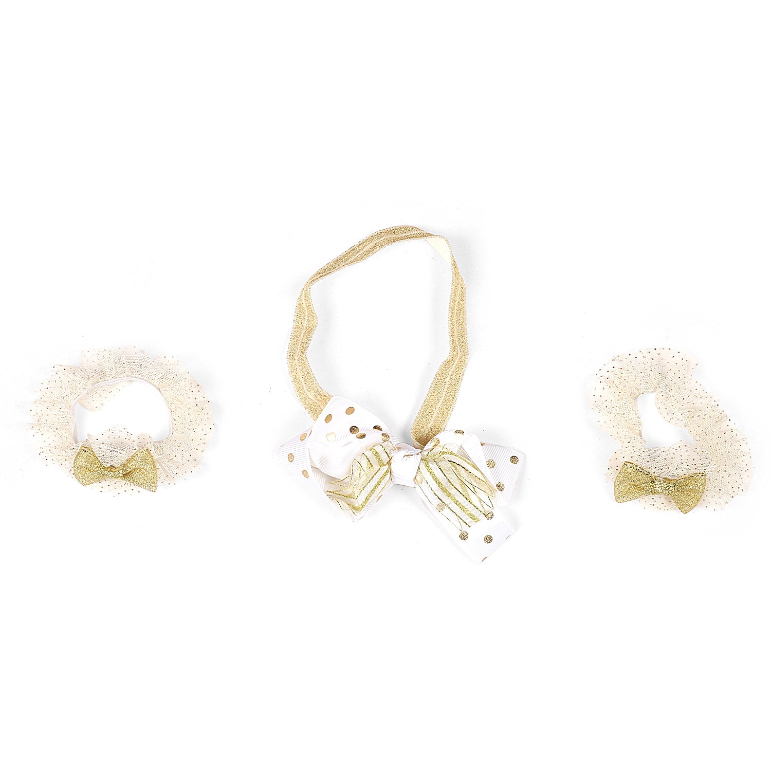 Fairy White And Golden Tutu Skirt And Accessory Set