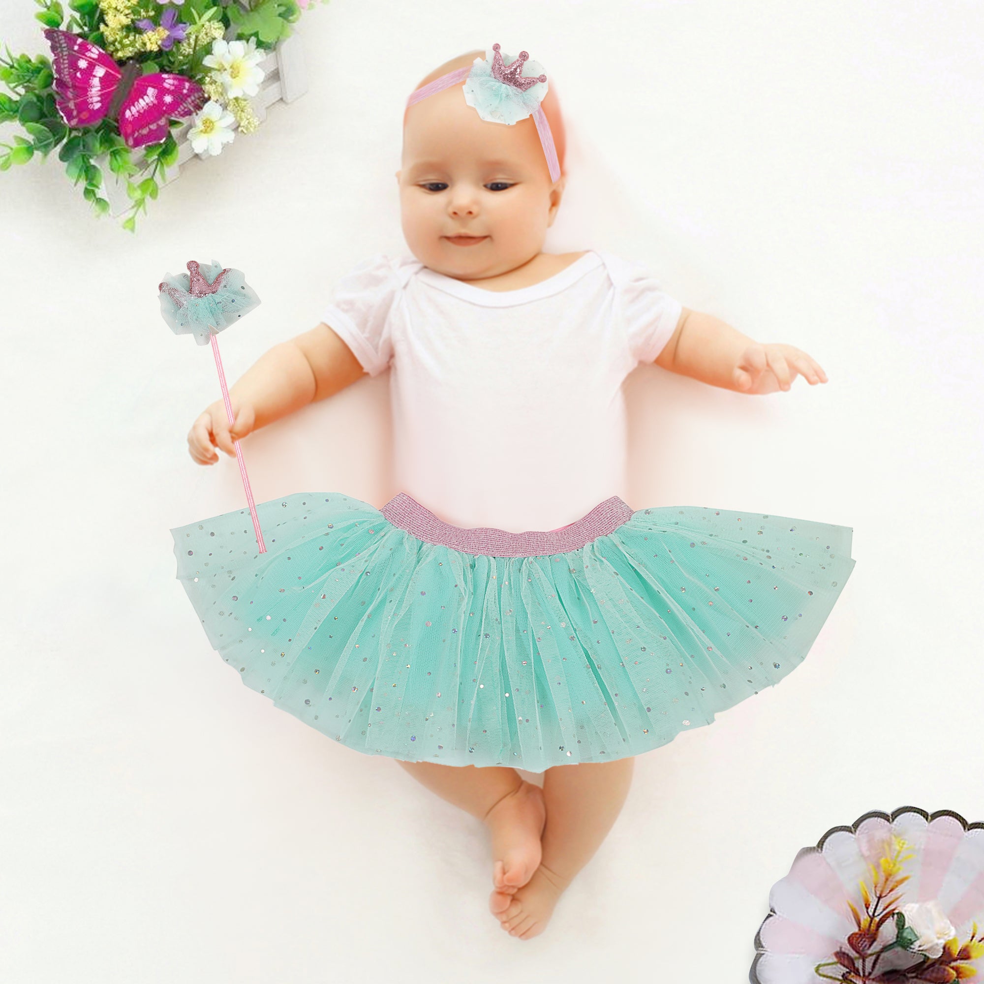 Icy Princess Blue Tutu Skirt And Accessory Set - Baby Moo
