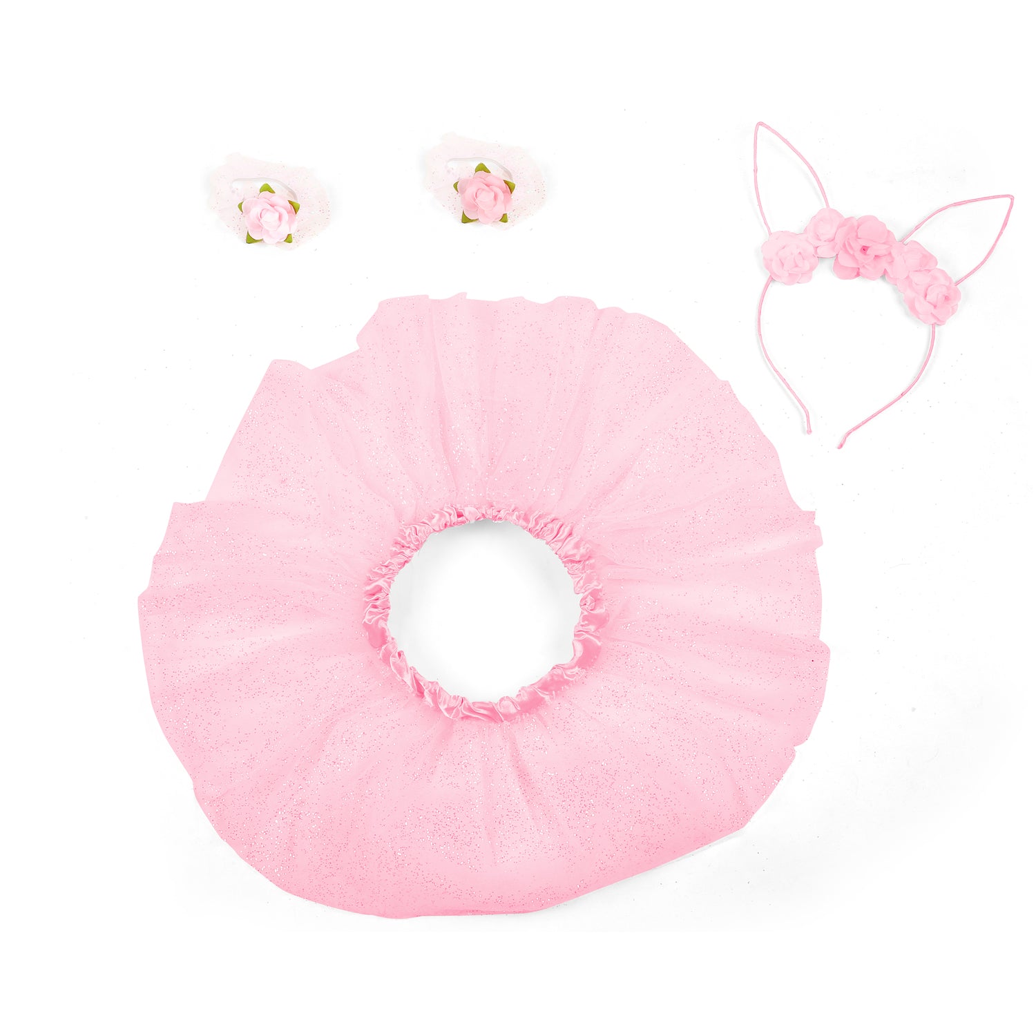 Rosy Princess Pink Tutu Skirt And Accessory Set